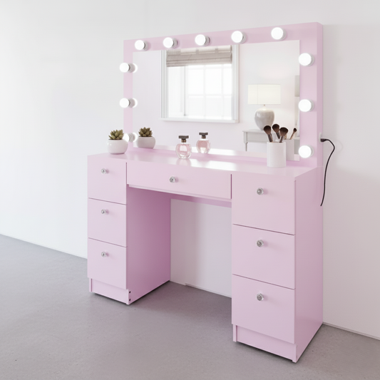 The Elle Vanity: Pink Charm for Your Beauty Sanctuary