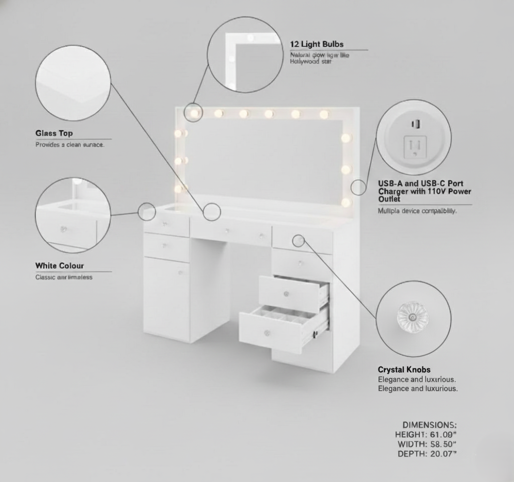 Atenea Makeup Vanity