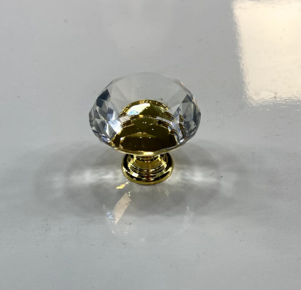 10-Piece Premium Design Knobs: Modern Cabinet Pulls Gold, Crystal, Rose Gold - Instant Luxury Hardware.