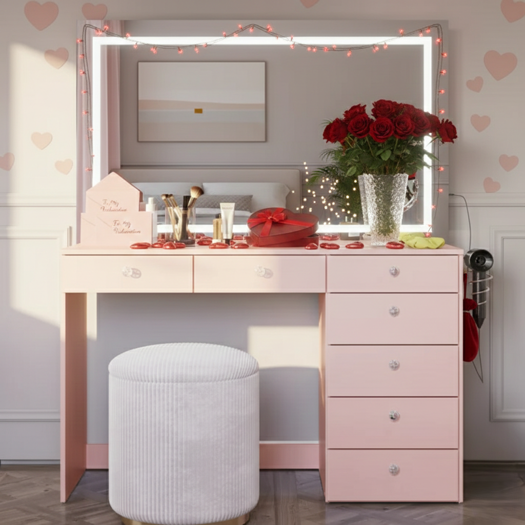 Think Pink 👑: Why the Versalles Makeup Vanity is the Ultimate "Self-Love"🎀 💄✨