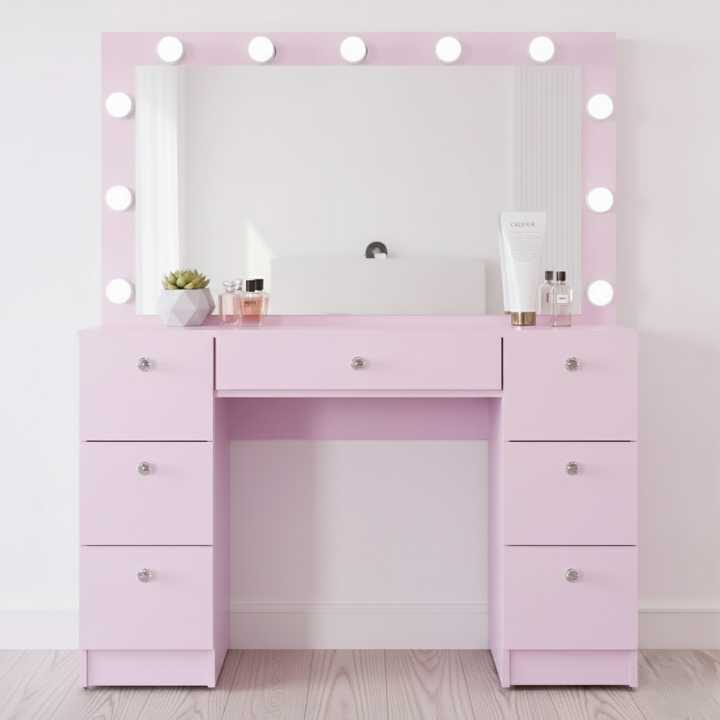 The Elle Vanity: Pink Charm for Your Beauty Sanctuary