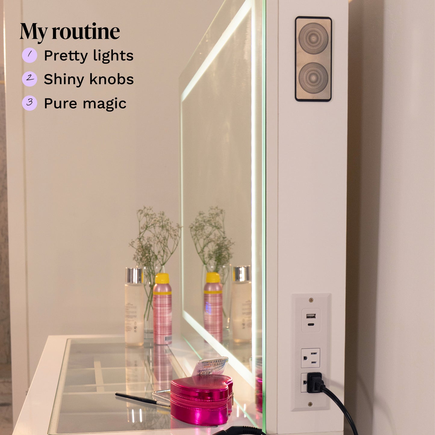 Elena Premium Vanity, LED & Bluetooth