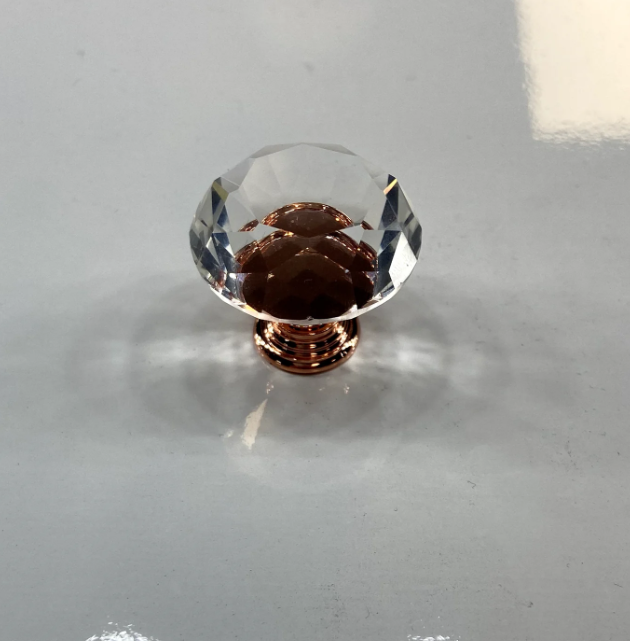 10-Piece Premium Design Knobs: Modern Cabinet Pulls Gold, Crystal, Rose Gold -  Instant Luxury Hardware.