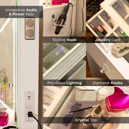 Elena Premium Vanity, LED & Bluetooth